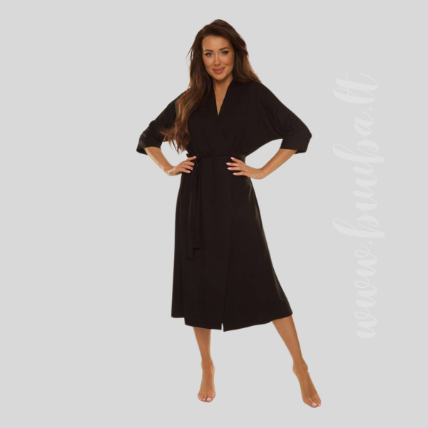 Chalatas Visa Long ♥ Black, M dyd.