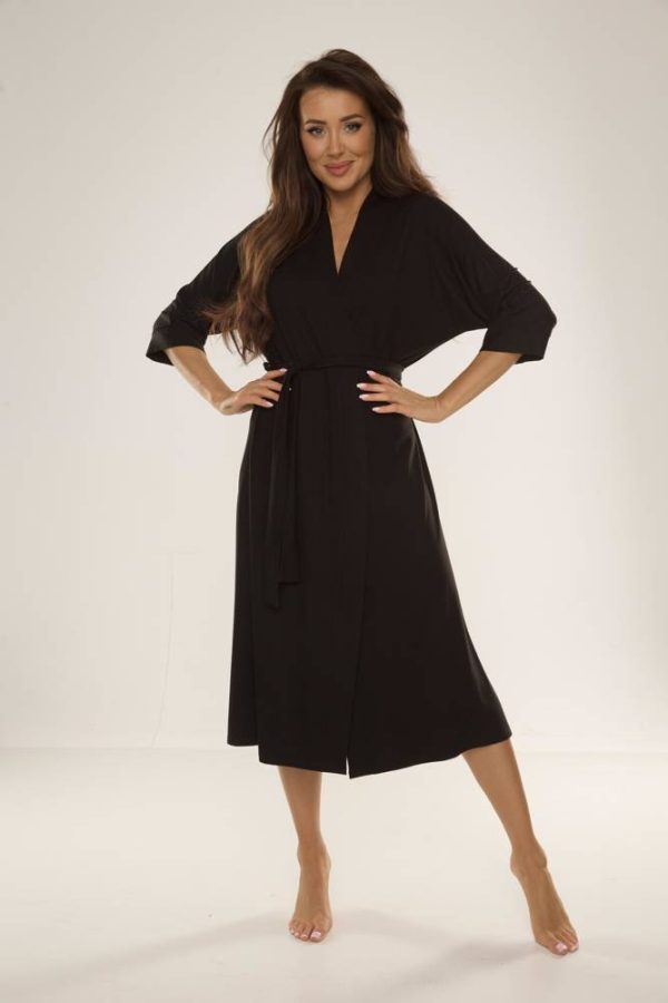 Chalatas Visa Long ♥ Black, M dyd. - Image 4