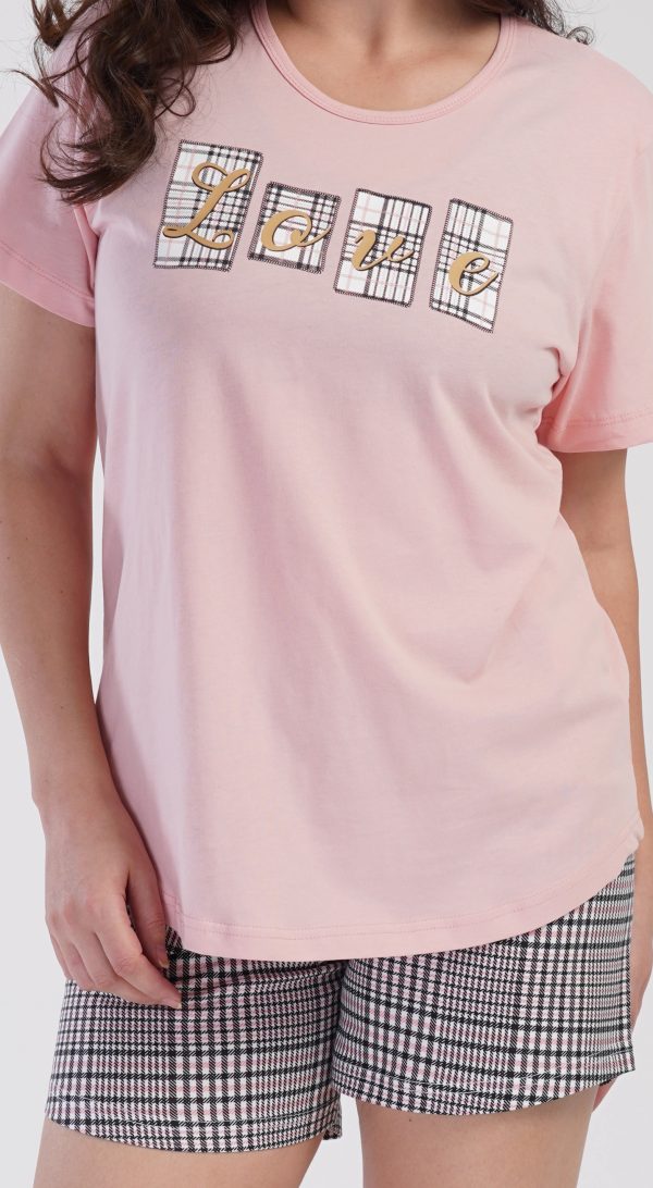 Pižama Pink Love ♥ Plus Size, 3XL dyd. - Image 2