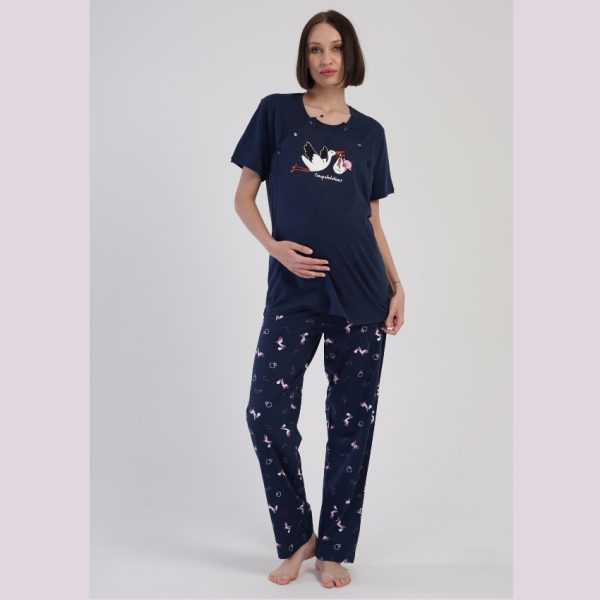 Pižama Congrats Mom ♥ Dark Blue, S dyd.