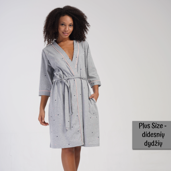 Chalatas Starry ♥ Plus Size, 1XL dyd.