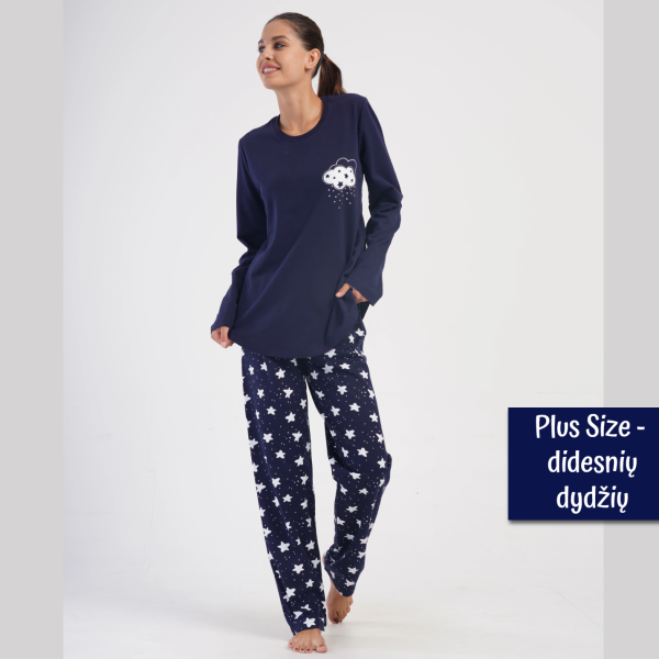 Pižama Star Rain ♥ Plus Size (šiltesnė), 4XL dyd.