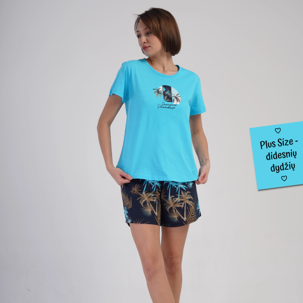 Pižama Blue Palms ♥ Plus Size, 3XL dyd.