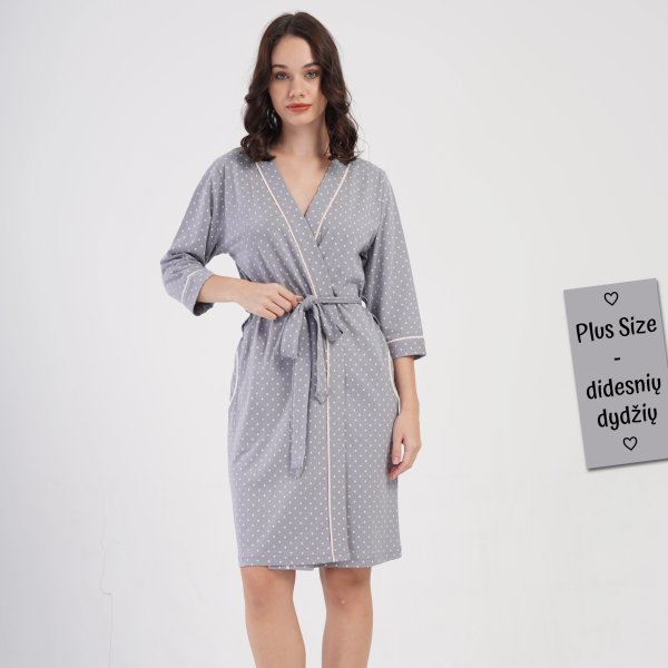 Chalatas Dots ♥ Plus Size, 1XL dyd.